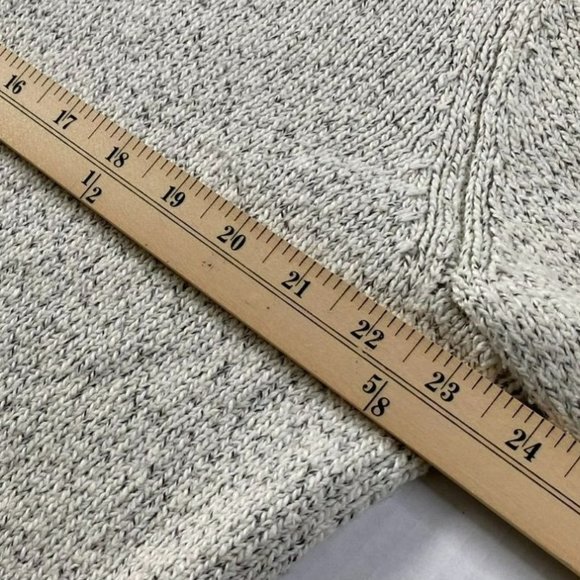 Chaps Mens Cream and Brown Tweed Knit Sweater with 1/4 Zipper Size XL/T Academia - Picture 10 of 12